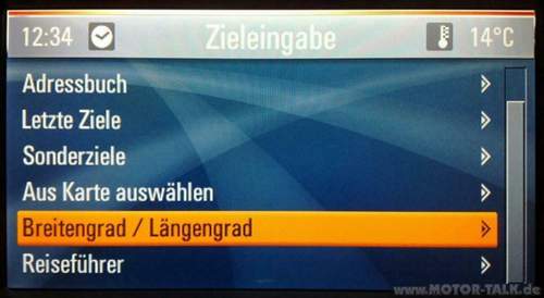 Zieleingabe