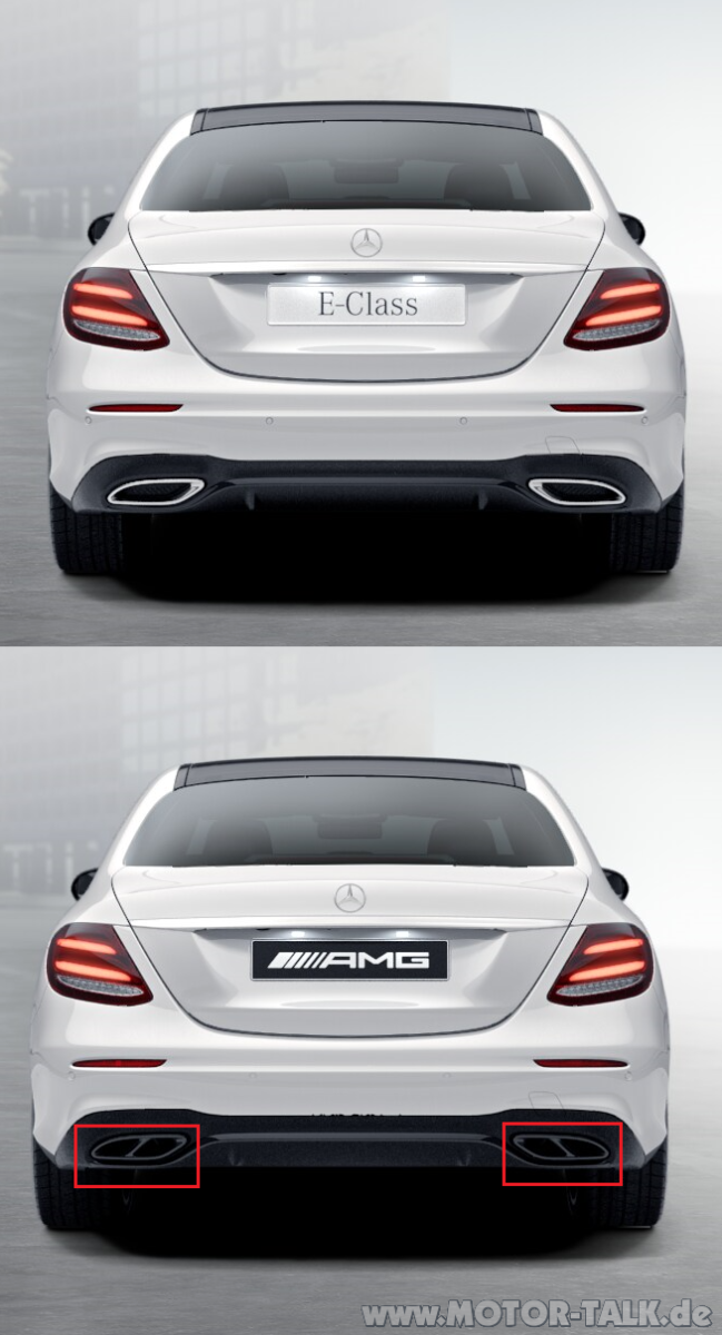 E 43 AMG Styling an E 220 d AMG Line