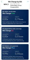 WeCharge Tarife