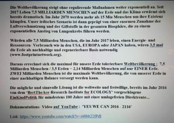 Masterplan zum Erhalt einer NACHHALTIGEN BIOSPHÄRE