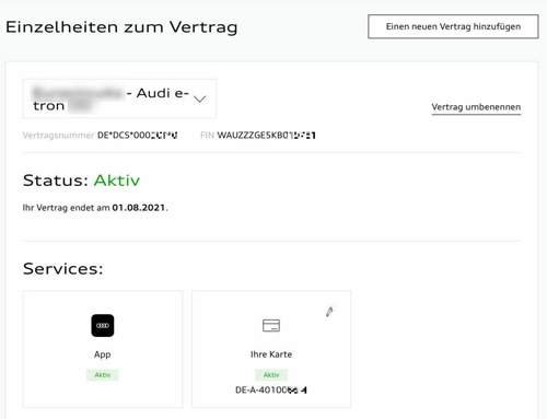 E-tron charging service MY19