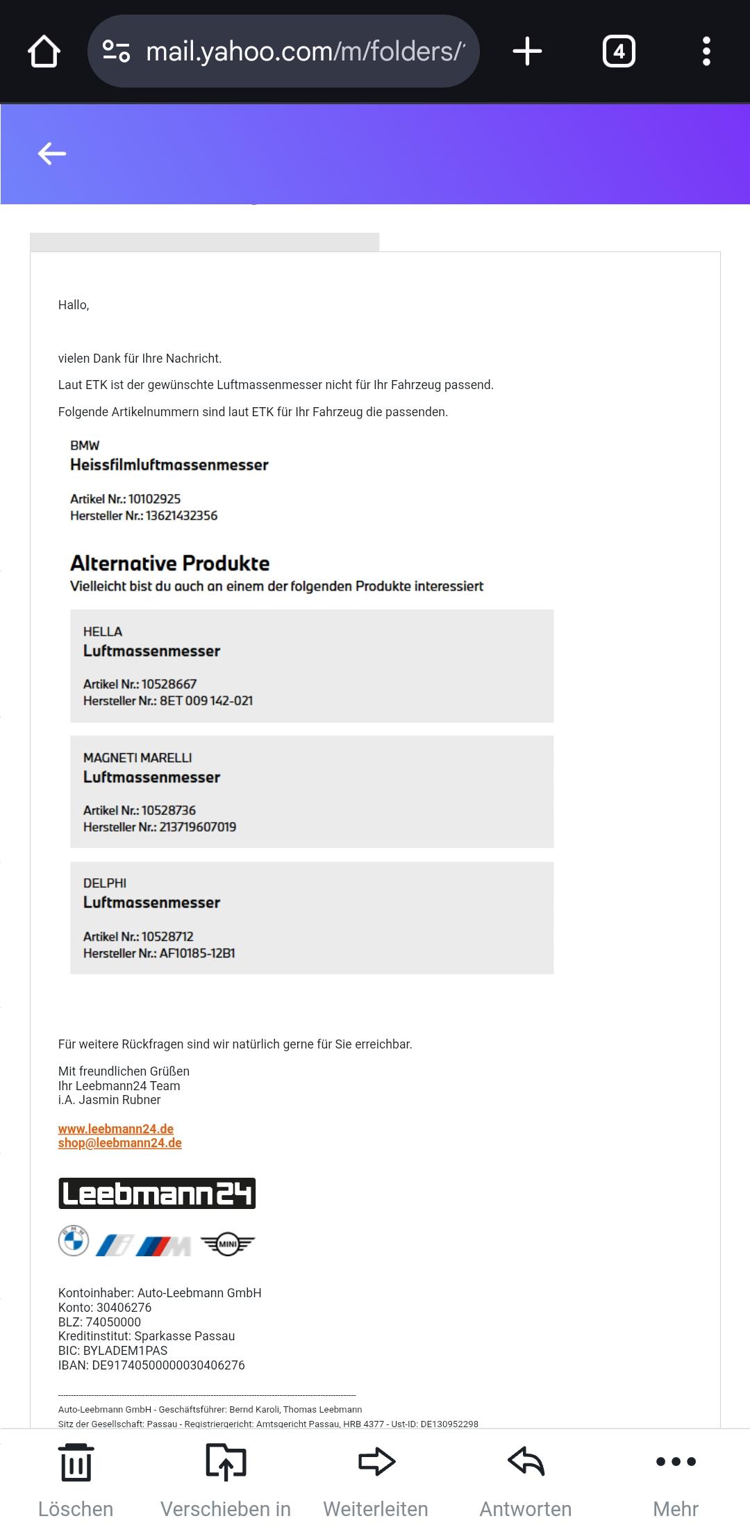 E46 323i welcher Luftmassenmesser