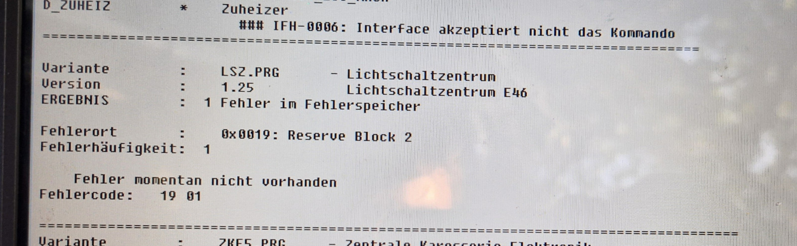 E46 Tachofehler - keine Airbag leuchte, kein Fernlicht, Nebel- & Blinklicht