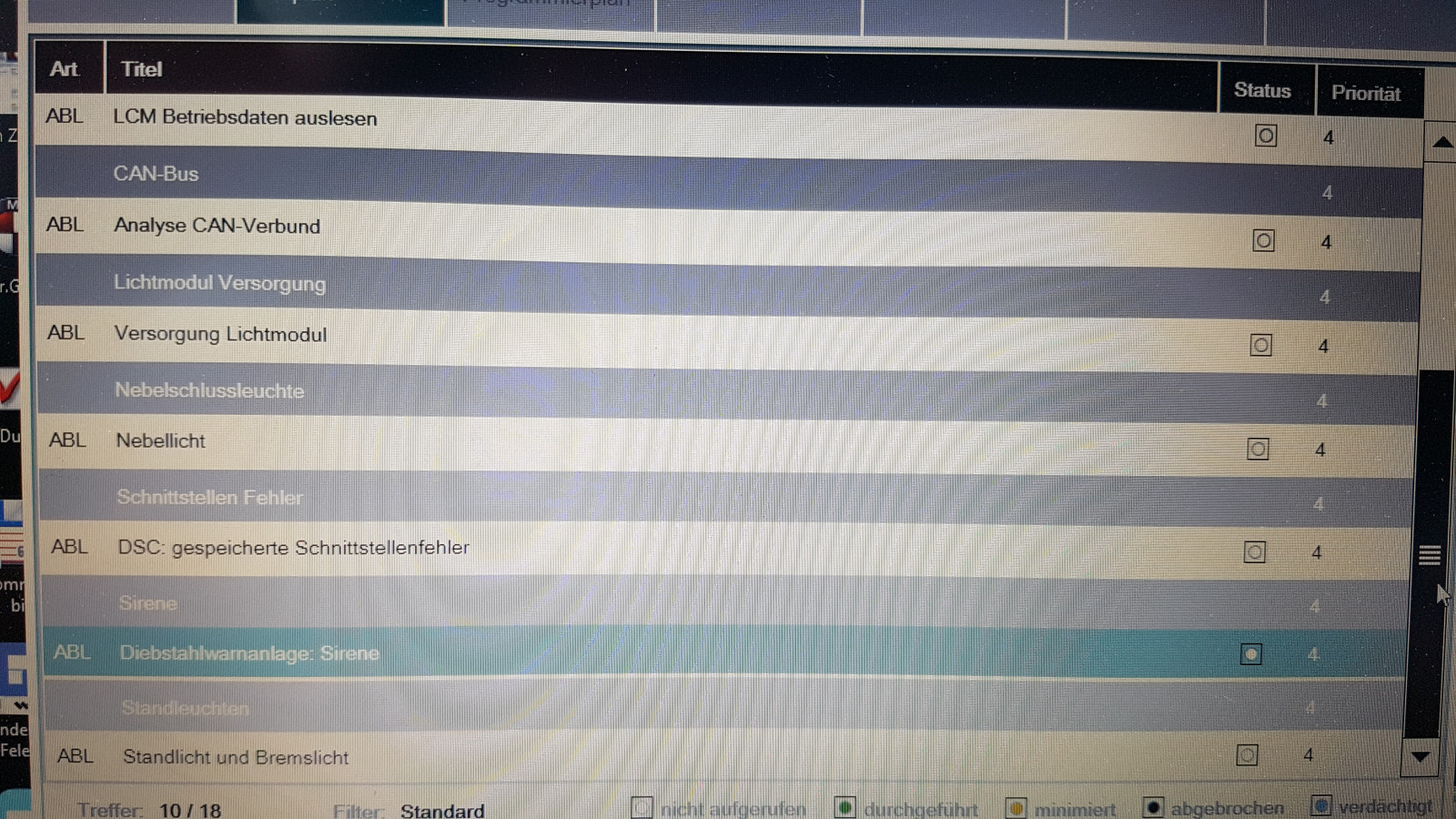 E83 OBD2 Diagnose ABS-Sensor