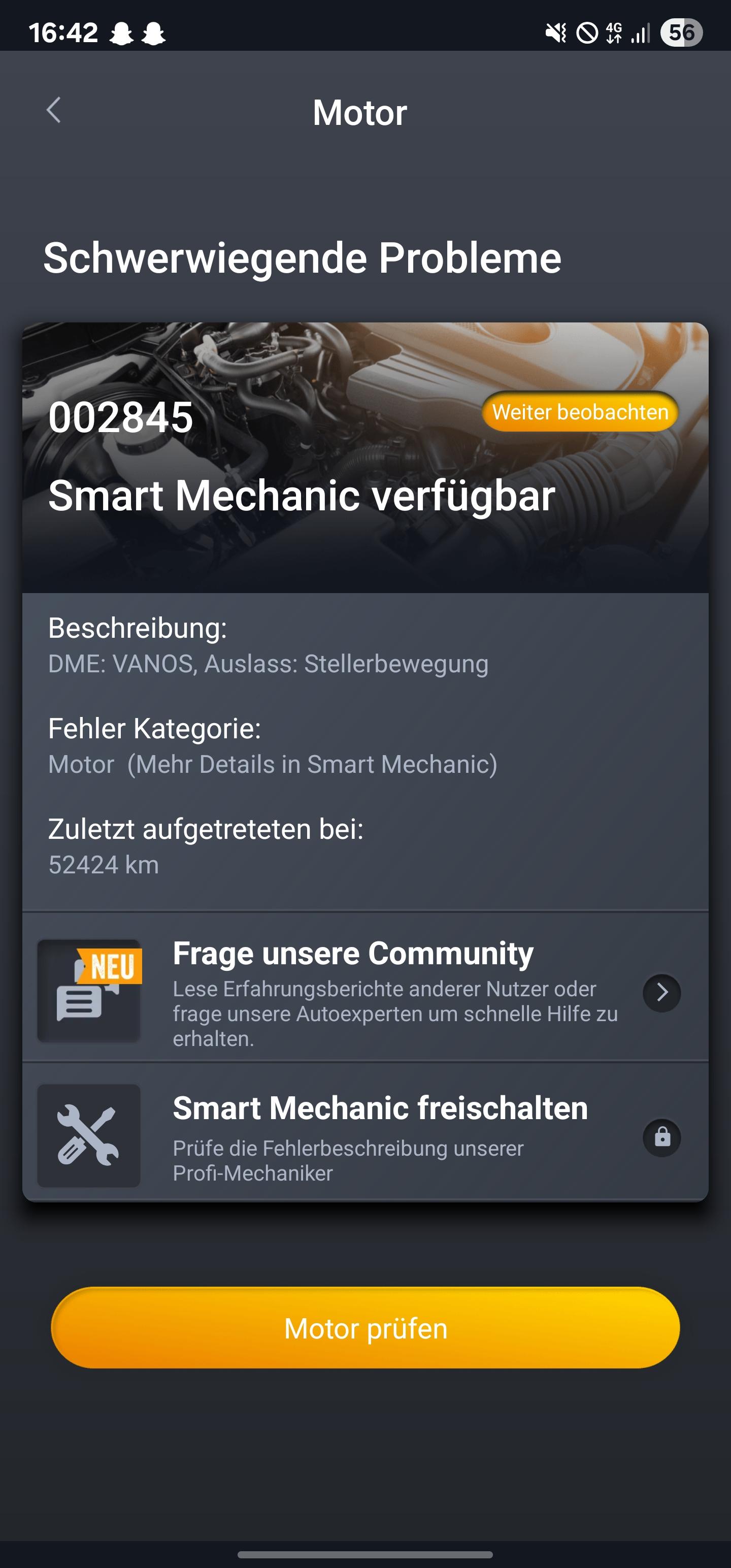 E87 116i Vanos Probleme