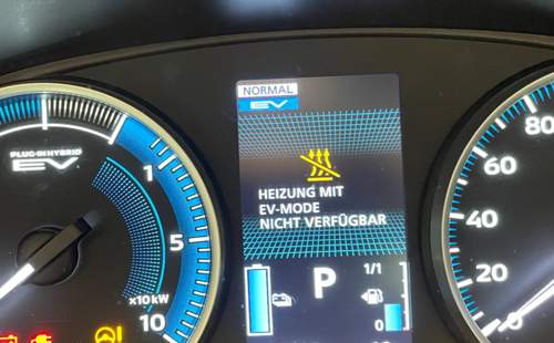 Display-Anzeige EV-Modus