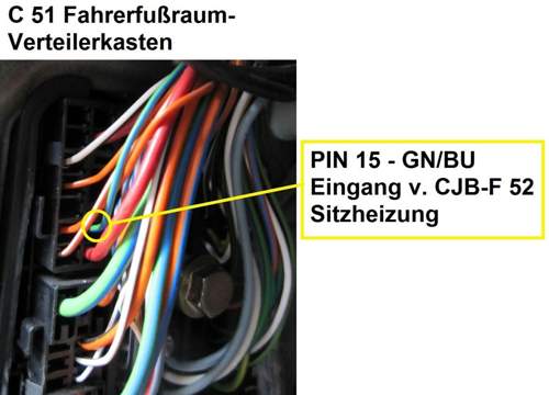Stecker C 51 Fahrerfussraum