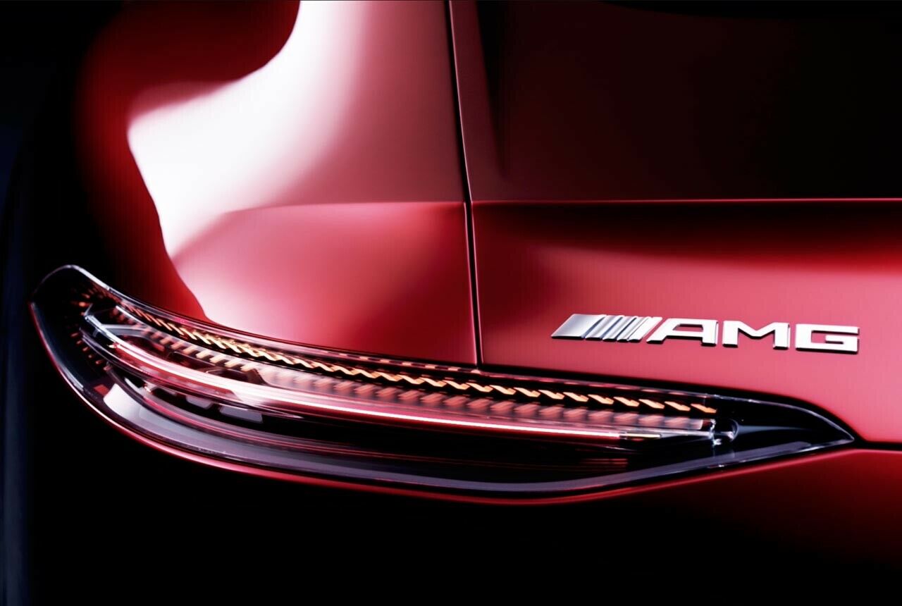 Im Teaser-Video zum Mercedes-AMG Concept sieht man die Ähnlichkeit zum AMG GT deutlich,