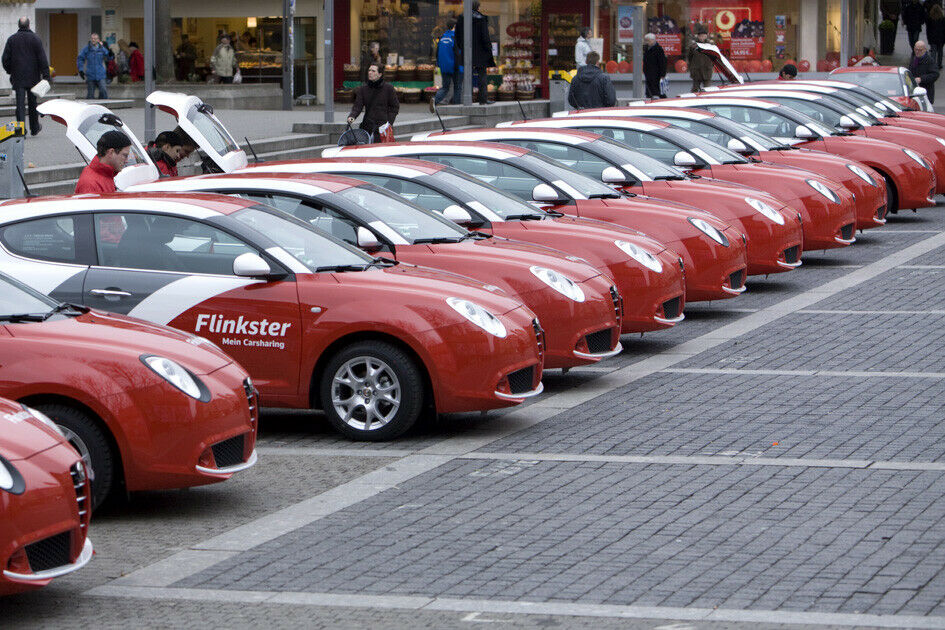 Die Flinkster-Carsharing-Flotte.