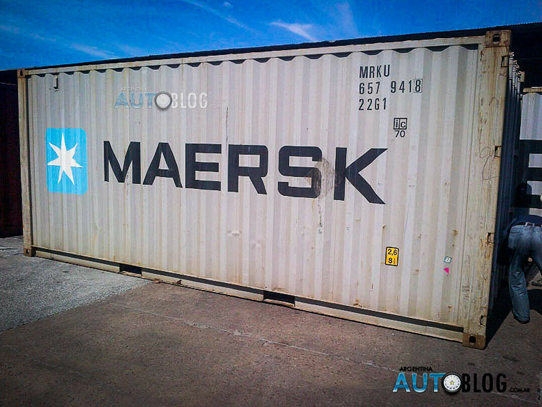 In diesem Container schwamm der SLS vor der Küste Argentiniens