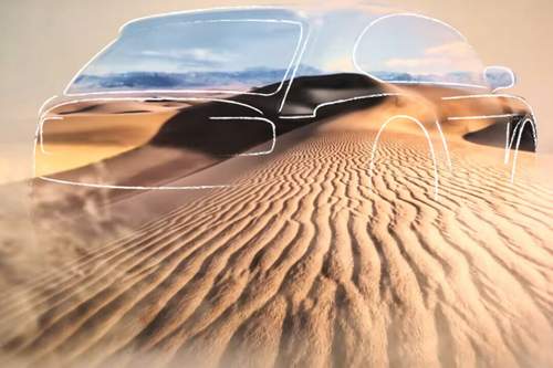 Bentley SUV: Viel ist nicht zu erkennen beim schemenhaften Vorbeigleiten. Unser Grafiker hat die Linien etwas nachgezeichnet