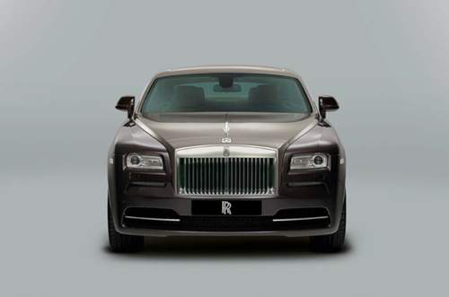 Die Front des Rolls-Royce Wraith mit markantem Kühlergrill.