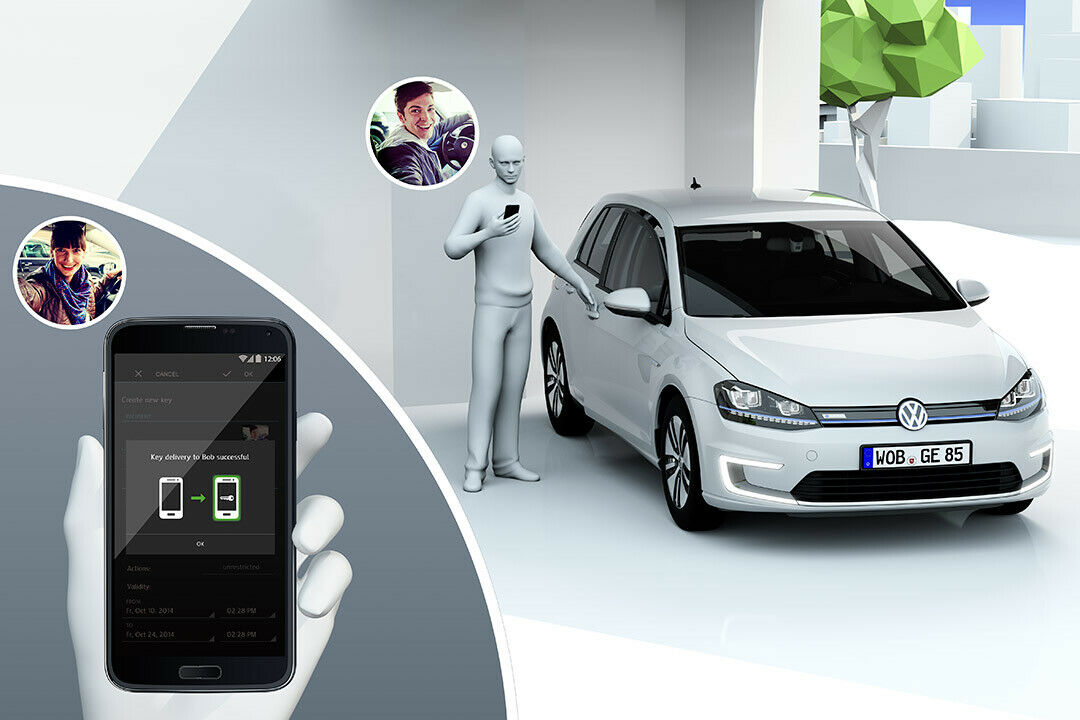Der Connected Golf lässt sich mit dem Smartphone öffnen