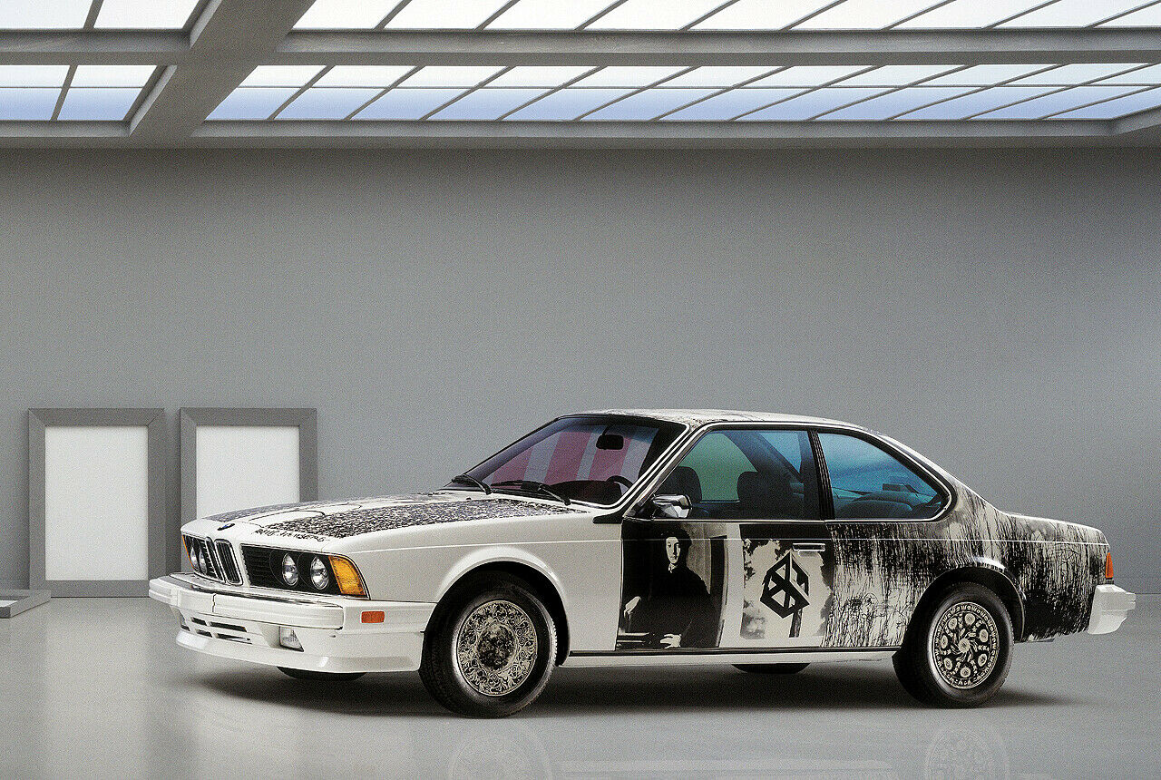 Robert Rauschenberg gestaltete dieses Art Car des BMW 6er Coupés im Jahr 1986