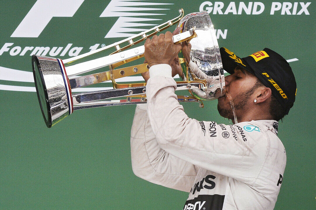 Lewis Hamilton feiert seinen dritten WM-Titel