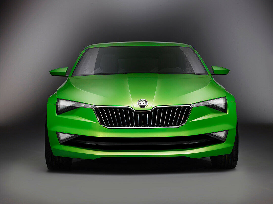 Grill und Dreiecke erinnern an aktuelle Škoda-Modelle. Alles andere soll in Zukunft folgen