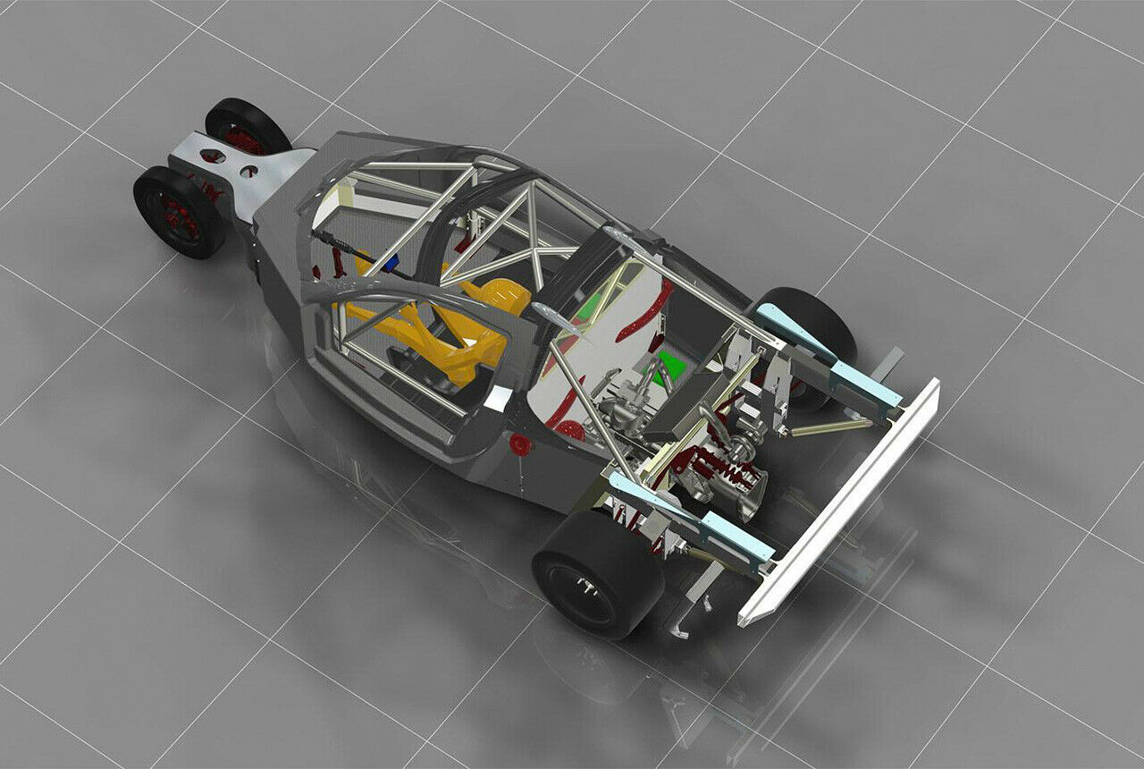 Diese Computerzeichnungen vom Rahmen des Fahrzeugs hat Deltawing nun veröffentlicht