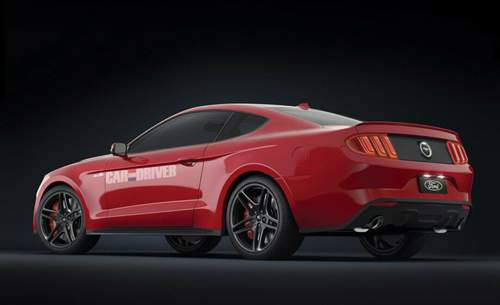 Das Heck sieht ein wenig aus wie das des 2013er Mustang