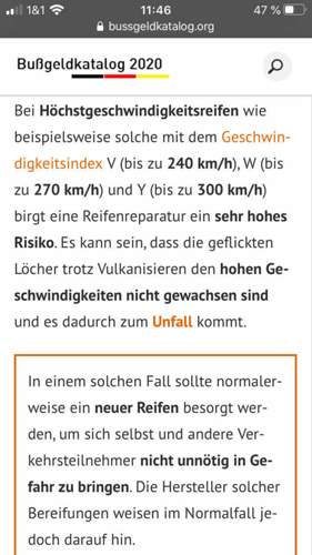 Empfehlung Bussgeldkatalog
