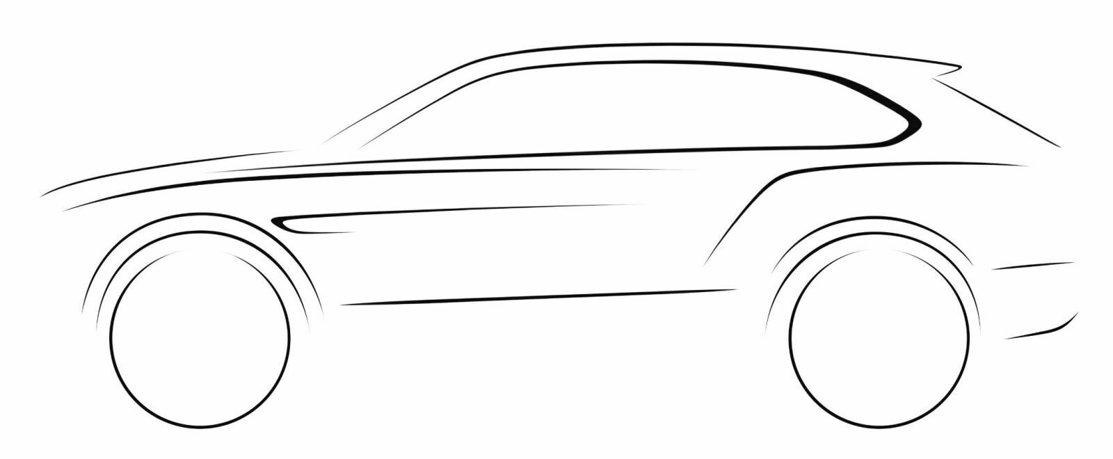 Die Silhouette des SUV zeigt deutliche Bentley-Merkmale