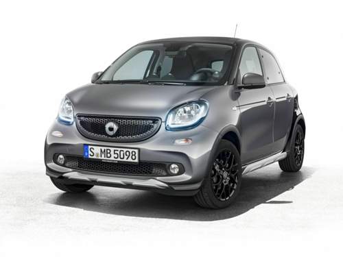 Der Smart Forfour Crosstown verfügt über einen angetäuschten Unterfahrschutz an der Front
