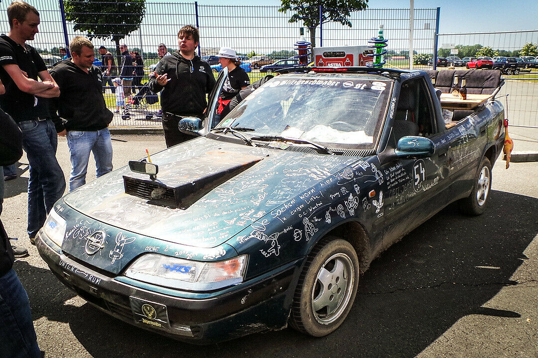 Show&Shine-Kandidat ohne Aussichten. Unter der Haube des Daewoo Espero steckt ein Opel-Motor