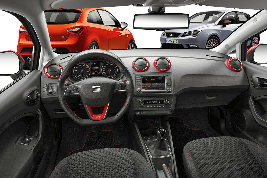 Seat Ibiza Facelift 2015 Innenraum: Der aktuelle Ibiza bekommt mit dem zweiten Facelift etwas Farbe und mehr Technik