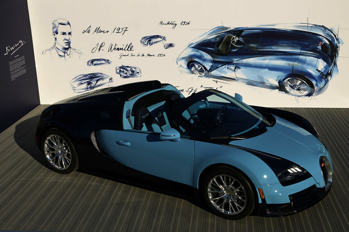 Die blaue Farbe ist das auffälligste Merkmal des Sondermodells Veyron