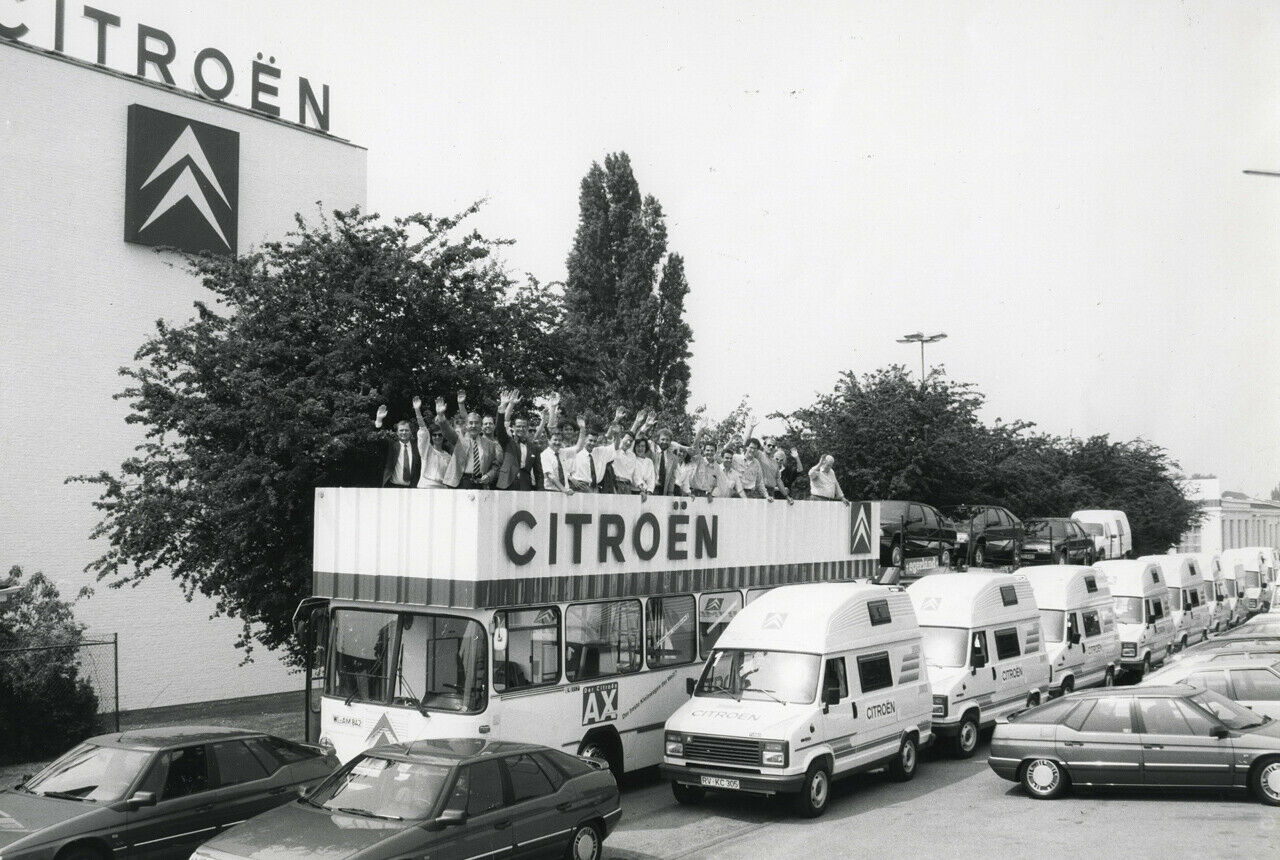 Citroën-Werbekaravane im Jahr der deutschen Wiedervereinigung, 1990