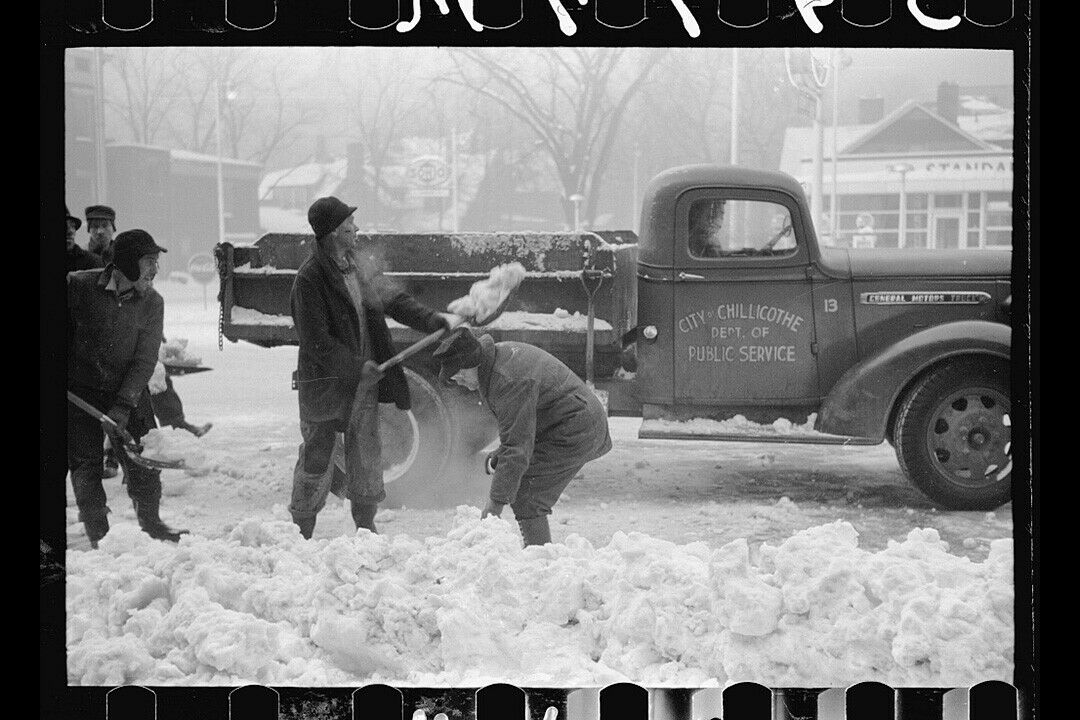 Schneeschippen in Chillicothe, Ohio