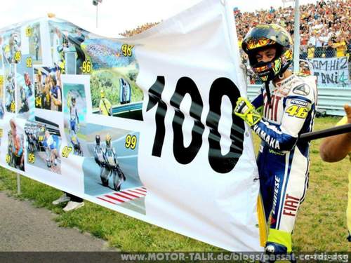 100'ster Rennsieg für Rossi (Q: motoGP)