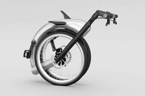 Zusammengefaltet passt das 15 Kilogramm schwere Jive Bike in jeden Kofferraum