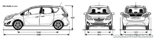 Maße Meriva B