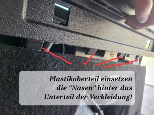 Oberteil einsetzen