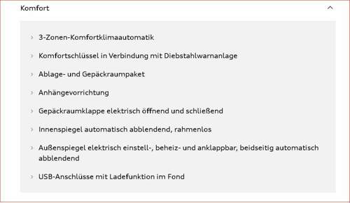 Sonderausstattung