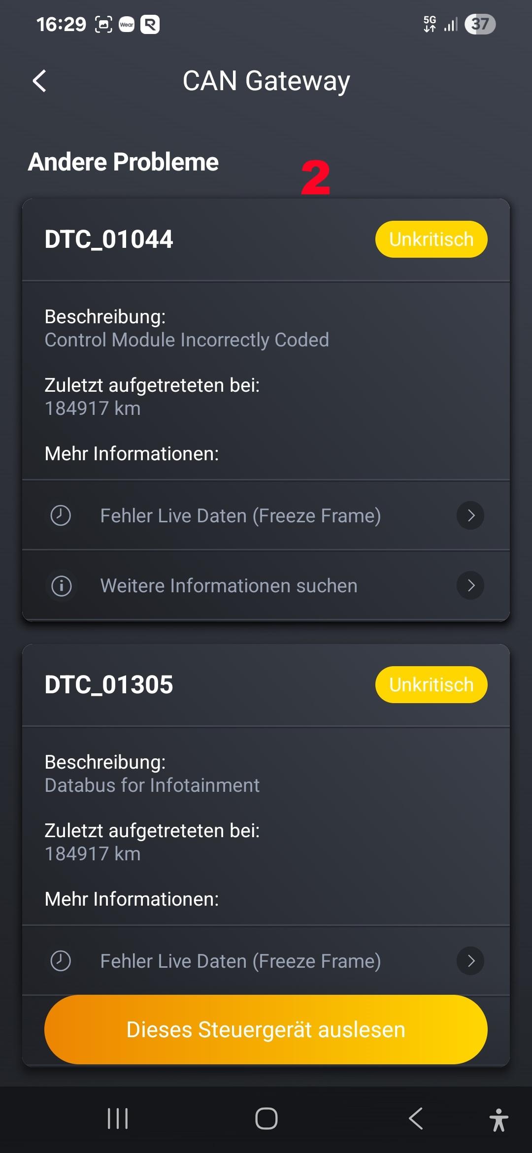 Elektronikproblem VW Golf 5 Variant Diesel, DSG 7 Gang Automatik aus 2008