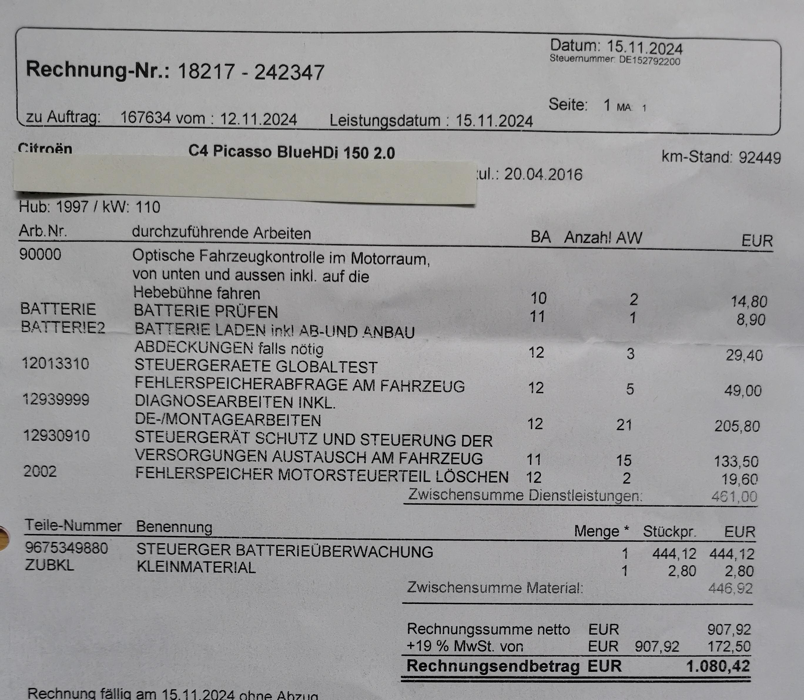 Elektronische Probleme beim starten (Angeblich schwache Starterbatterie)