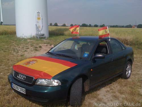 Vor dem Spanien - Deutschland Spiel