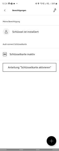 Ein Conncet Key ist eingerichtet