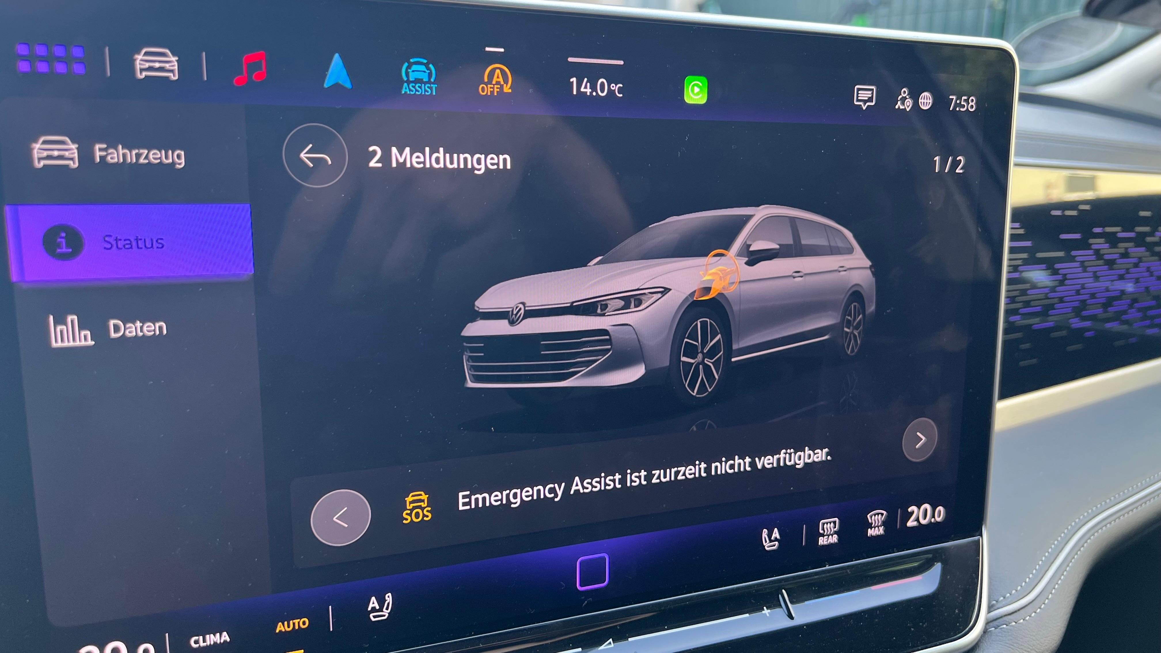 Emergency Assist nicht verfügbar