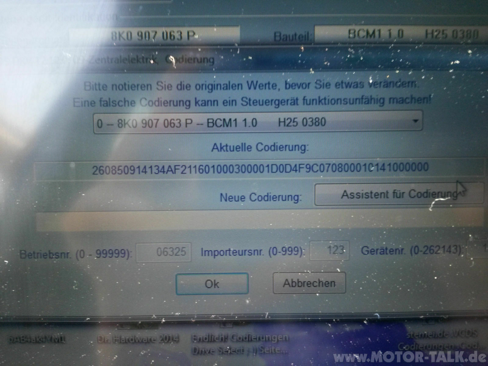 Endlich! Codierungen Drive Select ;-)