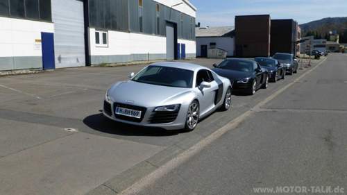 Vier R8 vor Ort