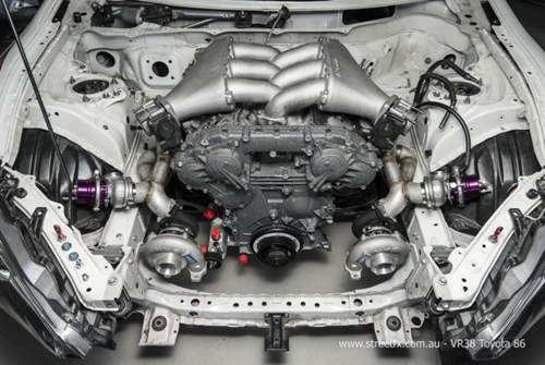 Der Allradantrieb des GT-R passte nicht in den GT86: Die Kraft wird ausschließlich an die Hinterräder übertragen