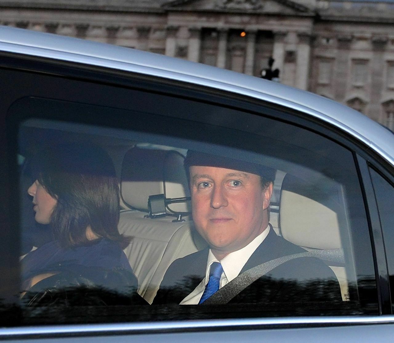 Premier David Cameron in seinem Dienst-Jaguar