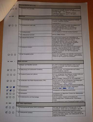 Honda Civic Wartungsprotokoll
