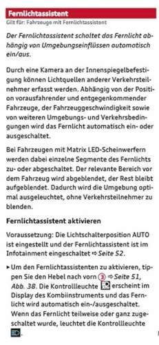 Fernlichtassistent