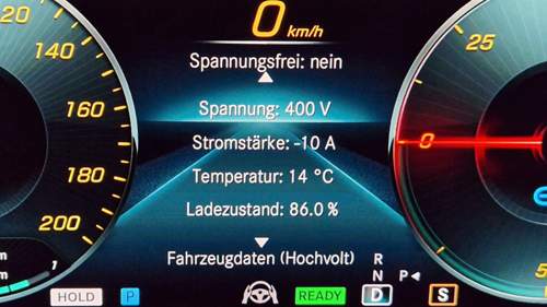 Status Hochvoltbatterie EQA