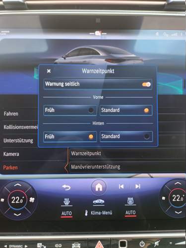 Parken Warnzeitpunkt