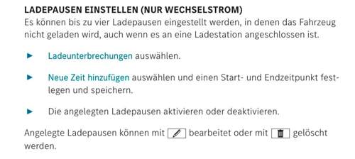 Ladepausen einstellen