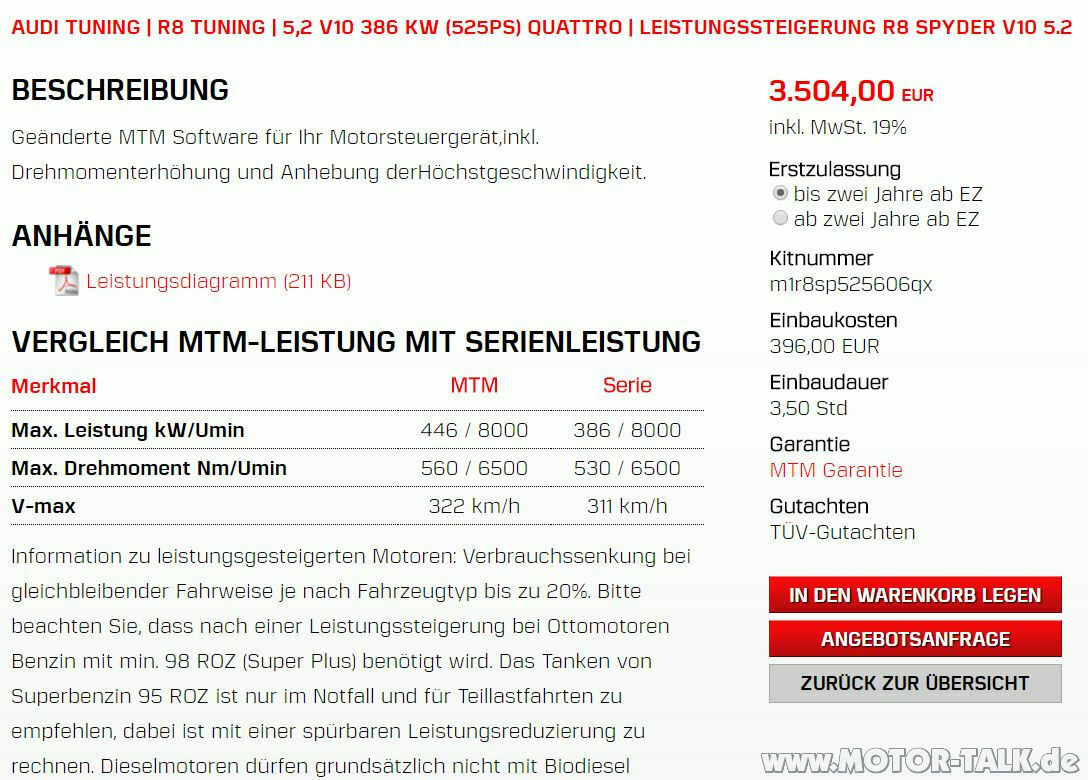 Erfahrung mit MTM tuning?